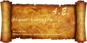 Aigner Esztella névjegykártya